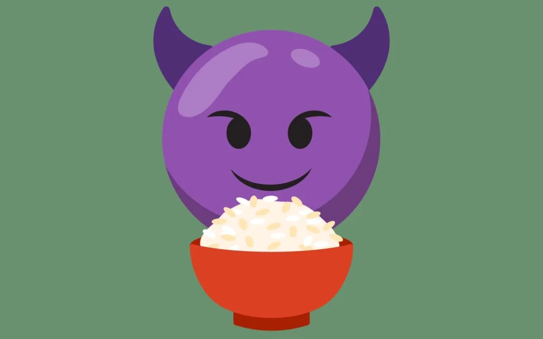 Imagen de Emoji comiendo Arroz
